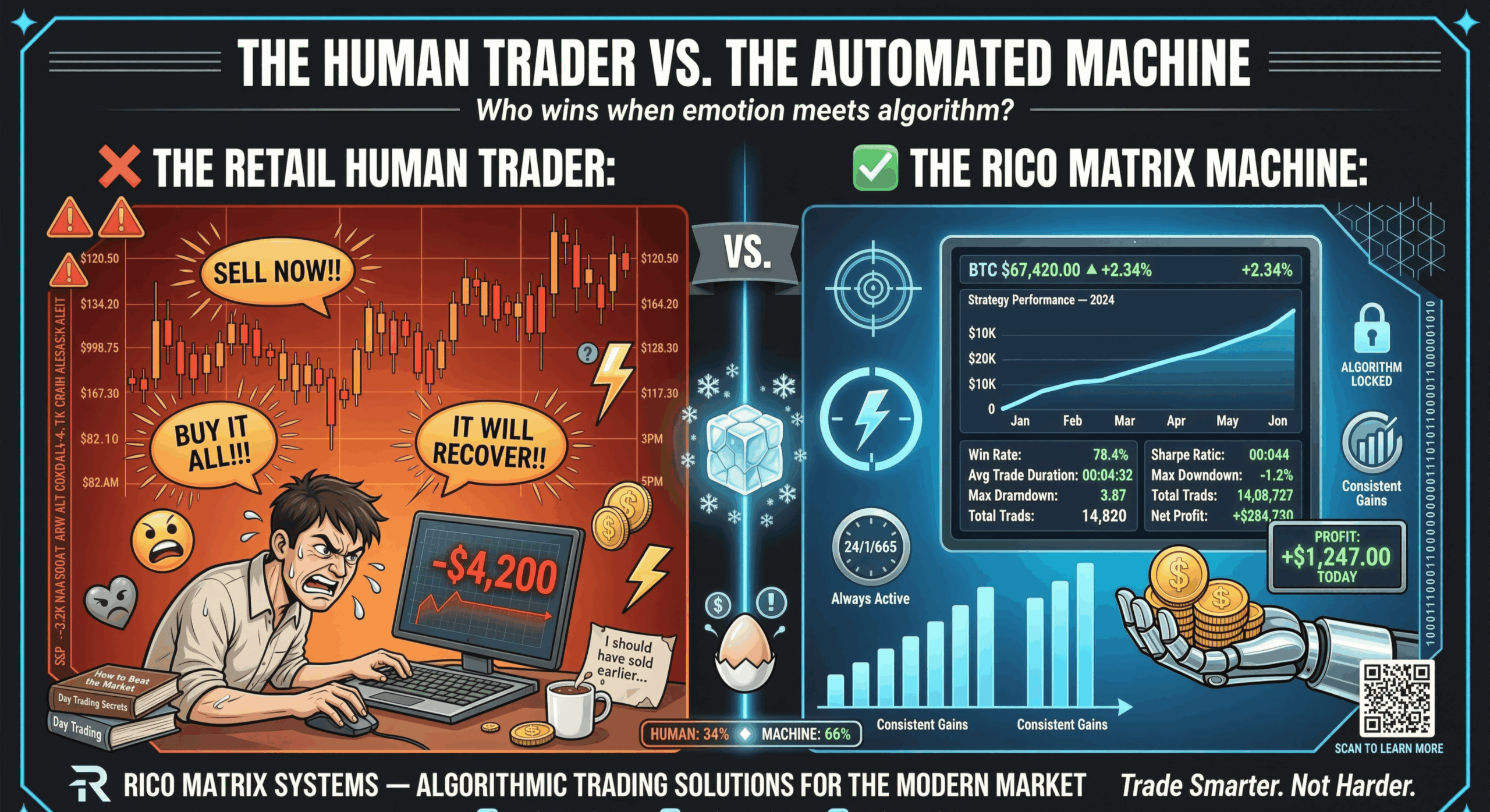 THE HUMAN TRADER VS. THE AUTOMATED MACHINE